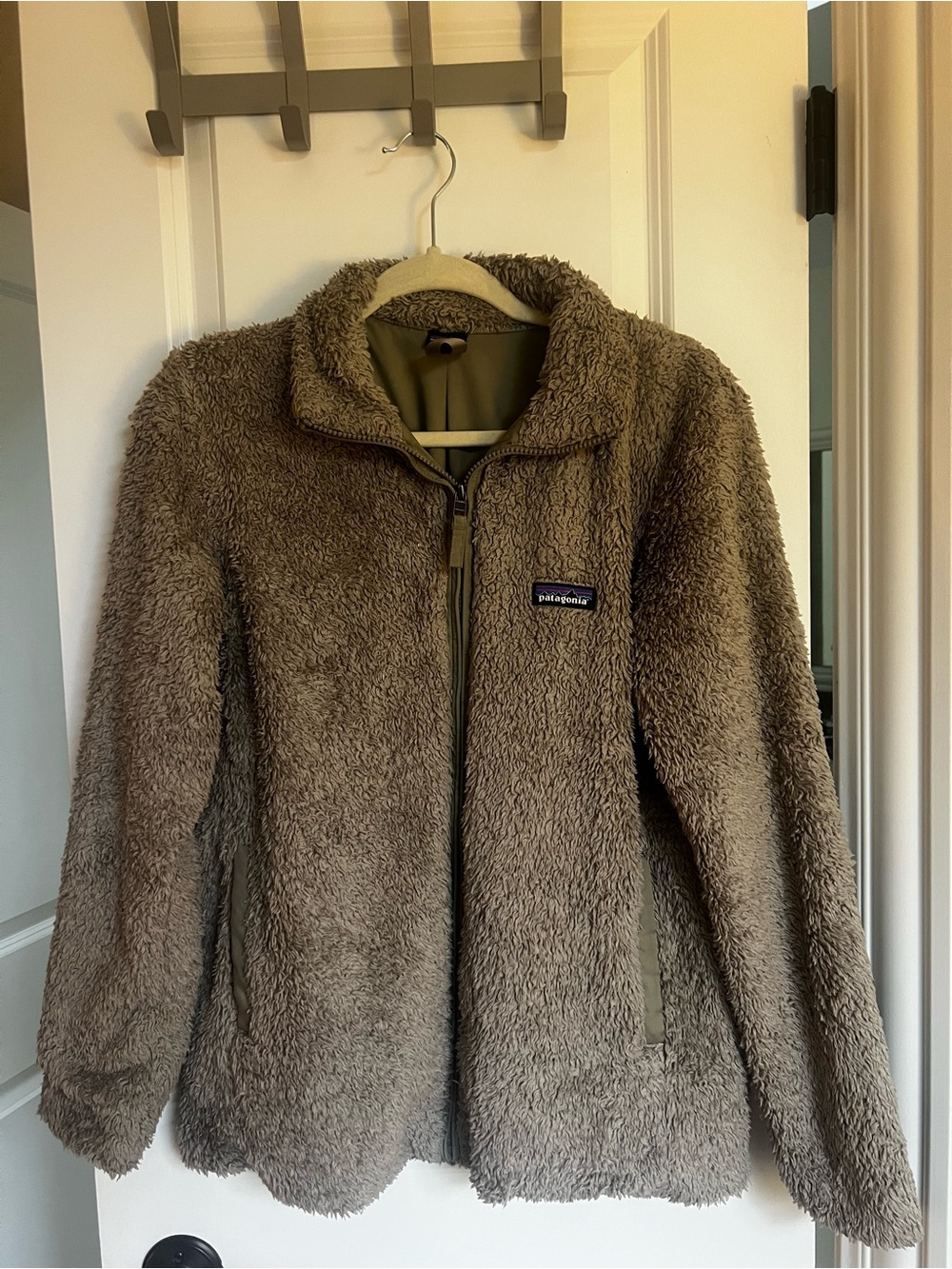Patagonia Women’s Taupe Teddy Fleece Jacket